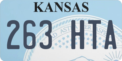 KS license plate 263HTA