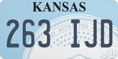 KS license plate 263IJD