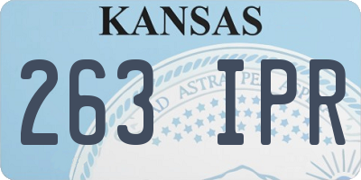 KS license plate 263IPR