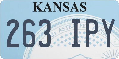 KS license plate 263IPY
