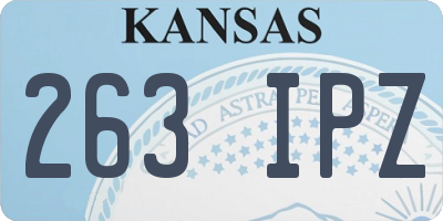 KS license plate 263IPZ