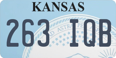 KS license plate 263IQB