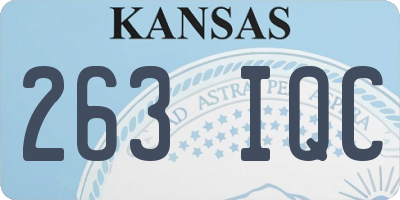 KS license plate 263IQC