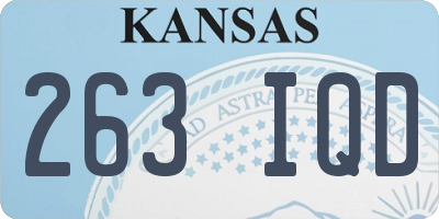 KS license plate 263IQD
