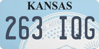 KS license plate 263IQG