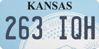 KS license plate 263IQH