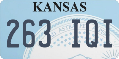 KS license plate 263IQI