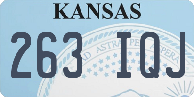 KS license plate 263IQJ