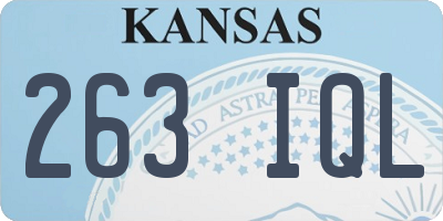 KS license plate 263IQL