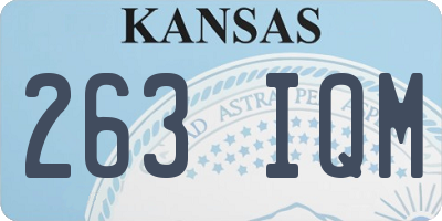 KS license plate 263IQM