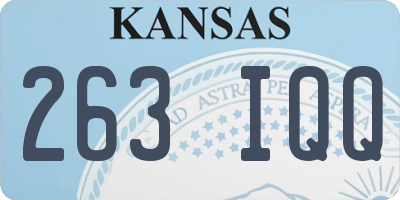 KS license plate 263IQQ