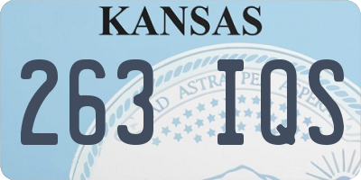 KS license plate 263IQS