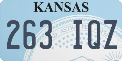 KS license plate 263IQZ