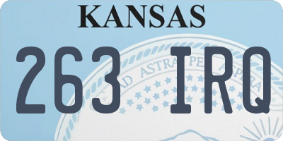 KS license plate 263IRQ