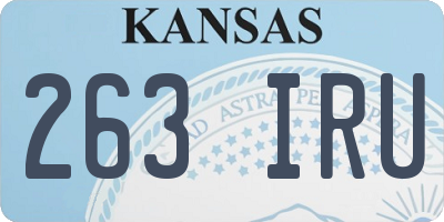 KS license plate 263IRU