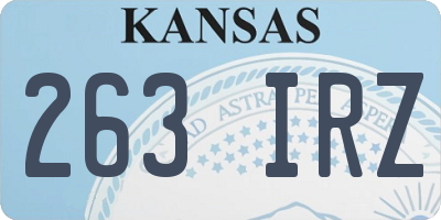 KS license plate 263IRZ
