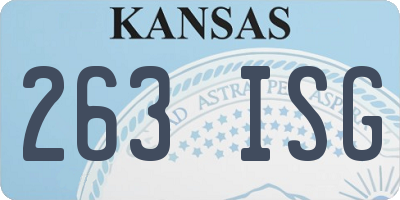 KS license plate 263ISG