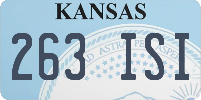 KS license plate 263ISI