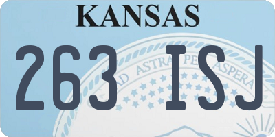 KS license plate 263ISJ
