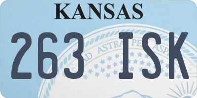 KS license plate 263ISK