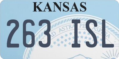 KS license plate 263ISL
