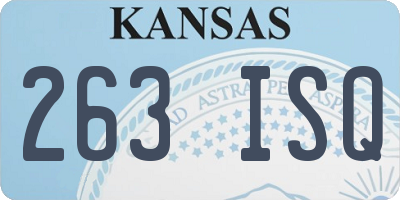 KS license plate 263ISQ