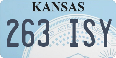 KS license plate 263ISY