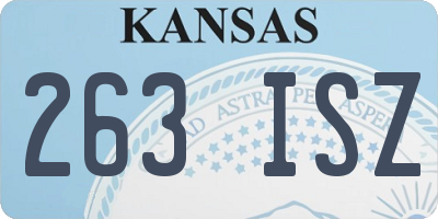 KS license plate 263ISZ