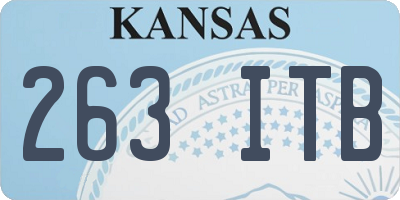 KS license plate 263ITB