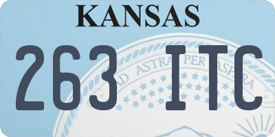 KS license plate 263ITC