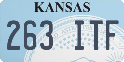 KS license plate 263ITF