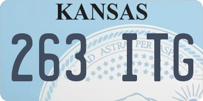 KS license plate 263ITG