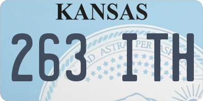 KS license plate 263ITH