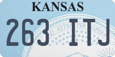 KS license plate 263ITJ