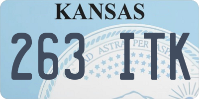 KS license plate 263ITK