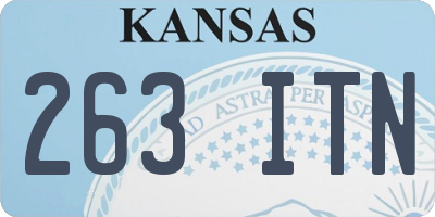 KS license plate 263ITN