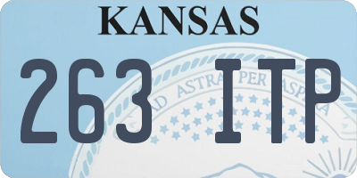 KS license plate 263ITP