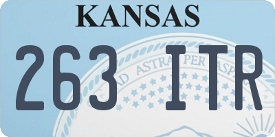 KS license plate 263ITR