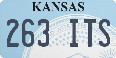 KS license plate 263ITS
