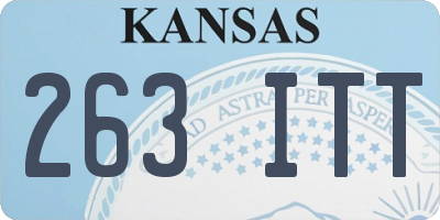 KS license plate 263ITT