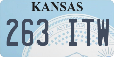 KS license plate 263ITW