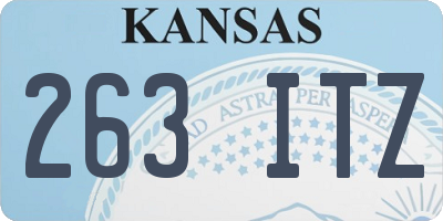 KS license plate 263ITZ