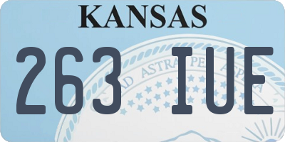KS license plate 263IUE