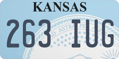 KS license plate 263IUG