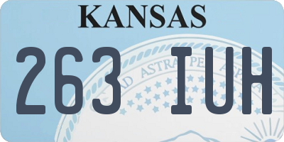 KS license plate 263IUH