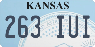 KS license plate 263IUI