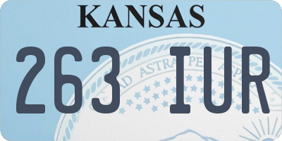 KS license plate 263IUR