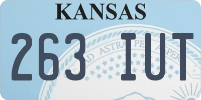 KS license plate 263IUT
