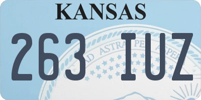 KS license plate 263IUZ
