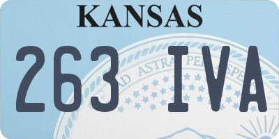 KS license plate 263IVA